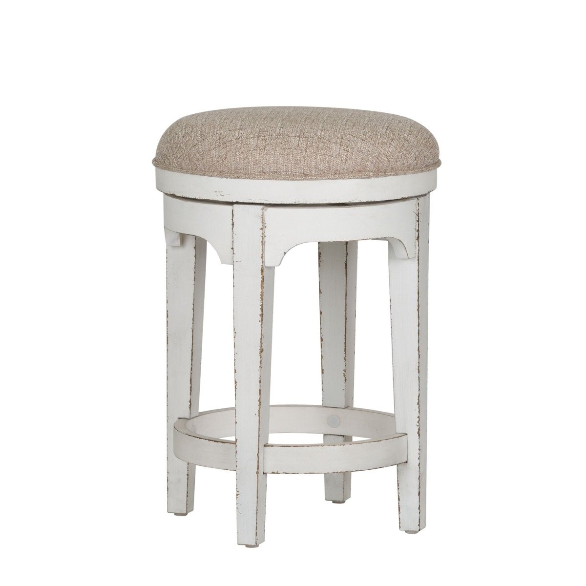 Magnolia Manor - Console Swivel Stool - White Counter Height (24" - 27") by Liberty Furniture - Walls Furniture & Mattress