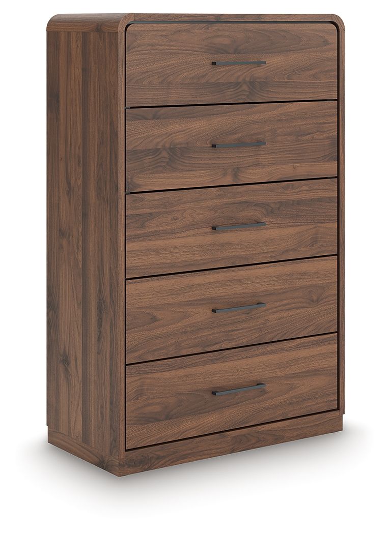 Fortlorn - Walnut Brown - Five Drawer Chest Accent Chests by Signature Design by Ashley® - Walls Furniture & Mattress