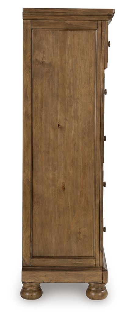 Feddinger - Five Drawer Chest - Medium Brown Accent Chests by Signature Design by Ashley® - Walls Furniture & Mattress