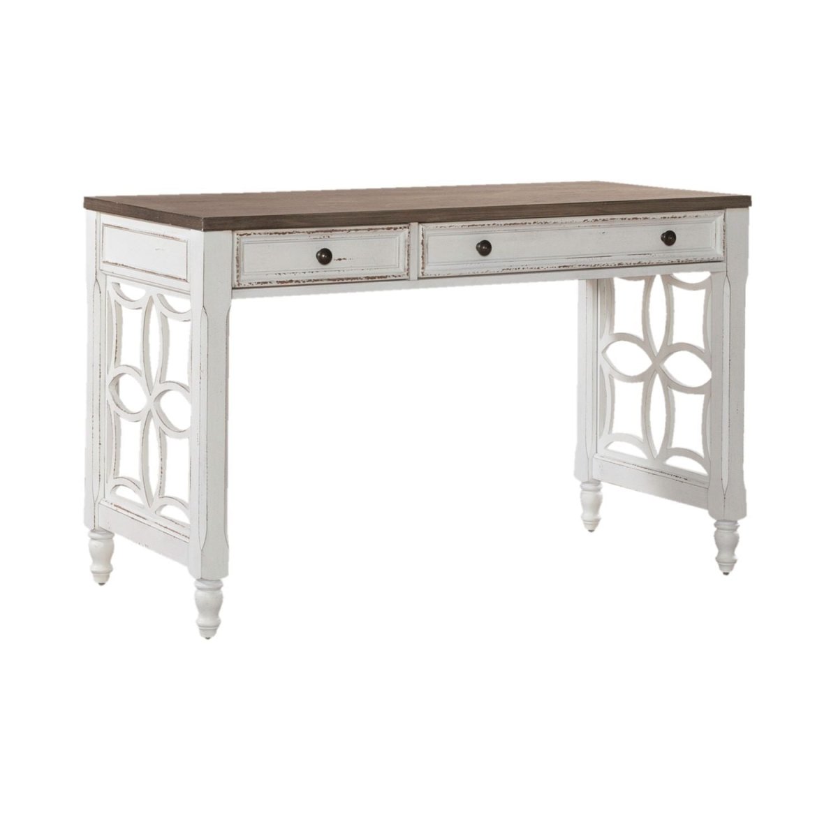Magnolia Manor - L Writing Desk - Antique White Writing Desks by Liberty Furniture - Walls Furniture & Mattress