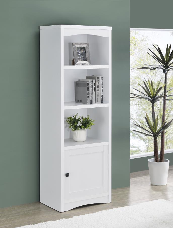 Laughlin - 3 Shelf Engineered Wood Media Tower Standard Bookcases by CoasterEveryday - Walls Furniture & Mattress