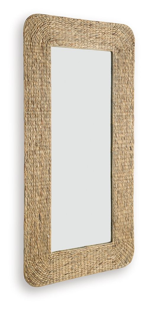 Norigan - Natural - Floor Mirror Floor Mirrors by Signature Design by Ashley® - Walls Furniture & Mattress