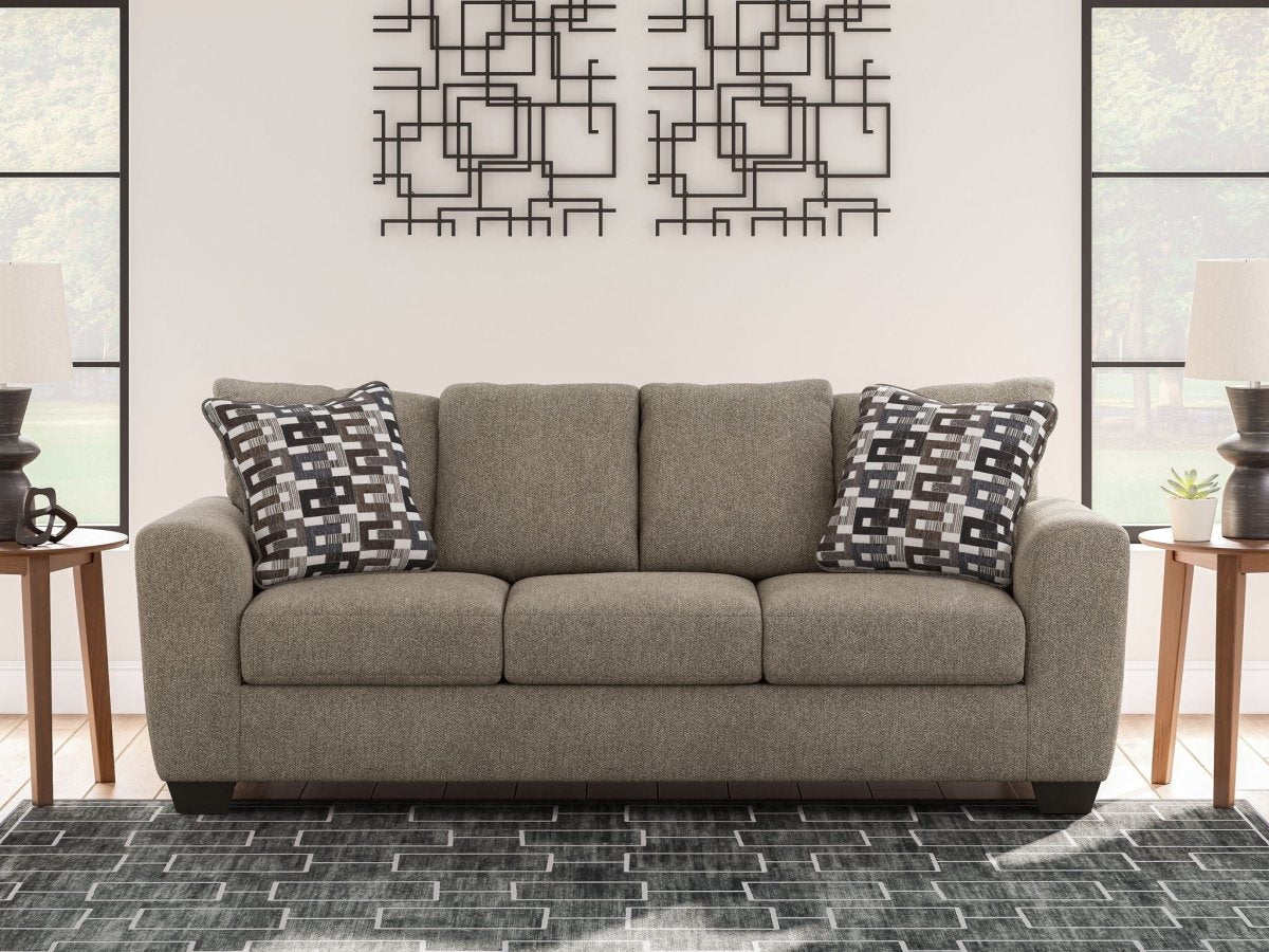 Triston - Peaks - Sofa - Suede Stationary Sofas by Benchcraft® - Walls Furniture & Mattress
