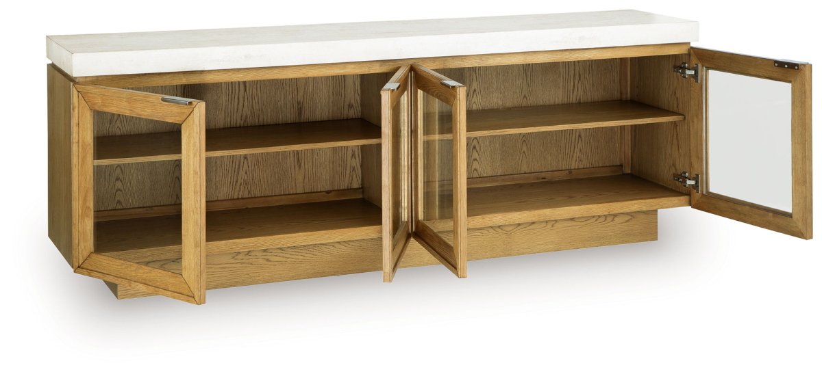 Adanworth - Accent Cabinet - Light Brown / Gray Accent Cabinets by Signature Design by Ashley® - Walls Furniture & Mattress