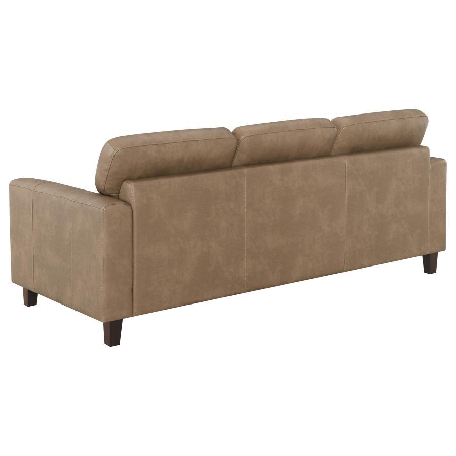 Scotland - Faux Leather Upholstered Sofa Set Stationary Sofas & Loveseats by Coaster Fine Furniture - Walls Furniture & Mattress