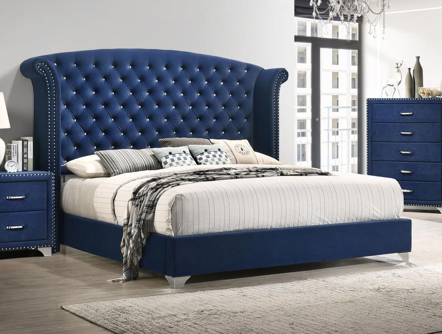 Melody - Upholstered Wingback Bed Upholstered Beds by CoasterEveryday - Walls Furniture & Mattress