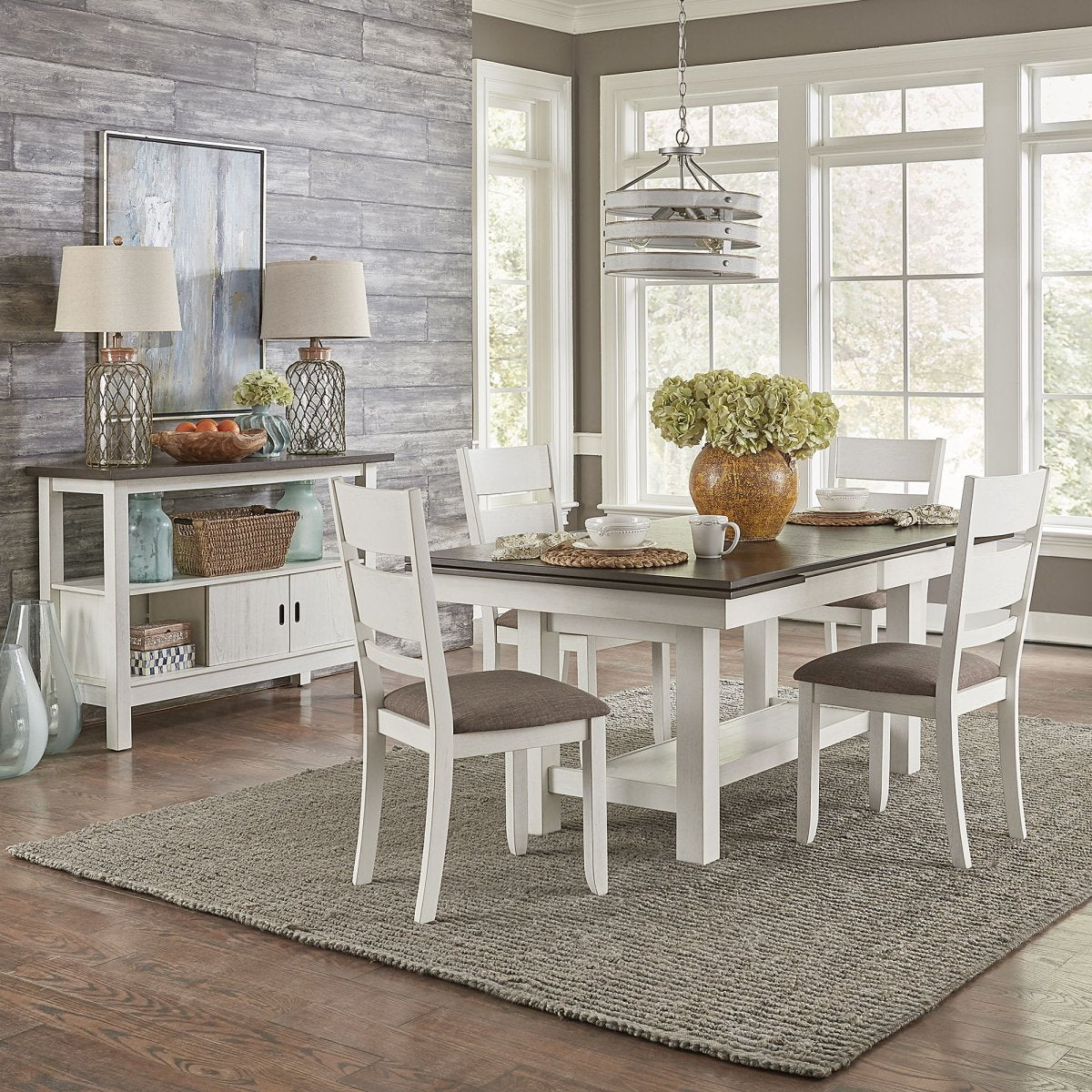 Brook Bay - Trestle Table Set 5 Piece Dining Room Sets by Liberty Furniture - Walls Furniture & Mattress