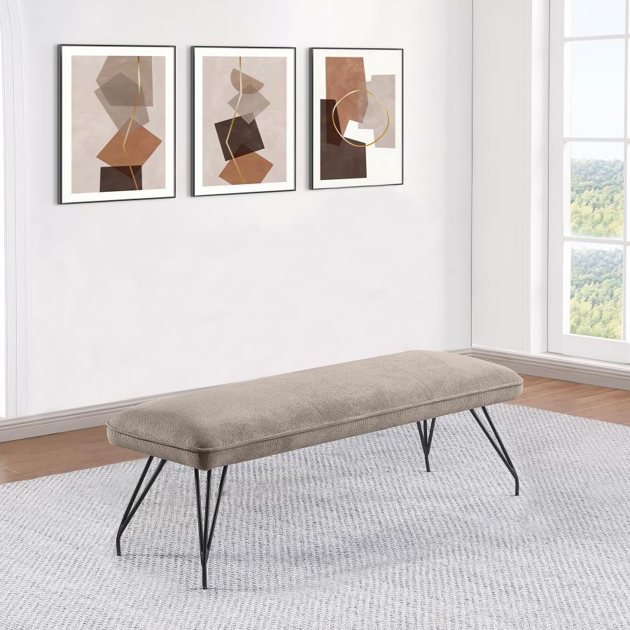 Dodson - Fabric Upholstered Dining Bench Upholstered Benches by Coaster Fine Furniture - Walls Furniture & Mattress