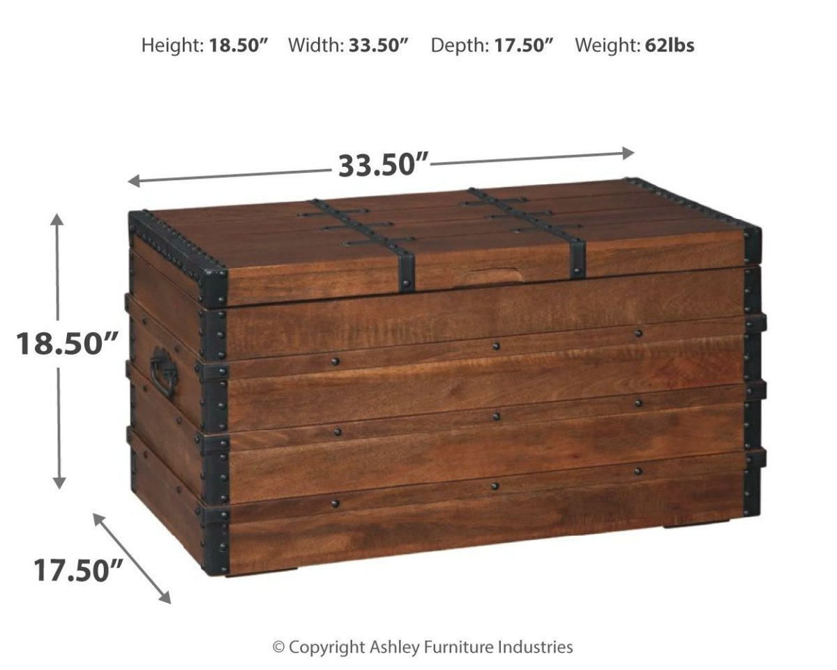 Kettleby - Storage Trunk - Brown Storage Trunks by Signature Design by Ashley® - Walls Furniture & Mattress
