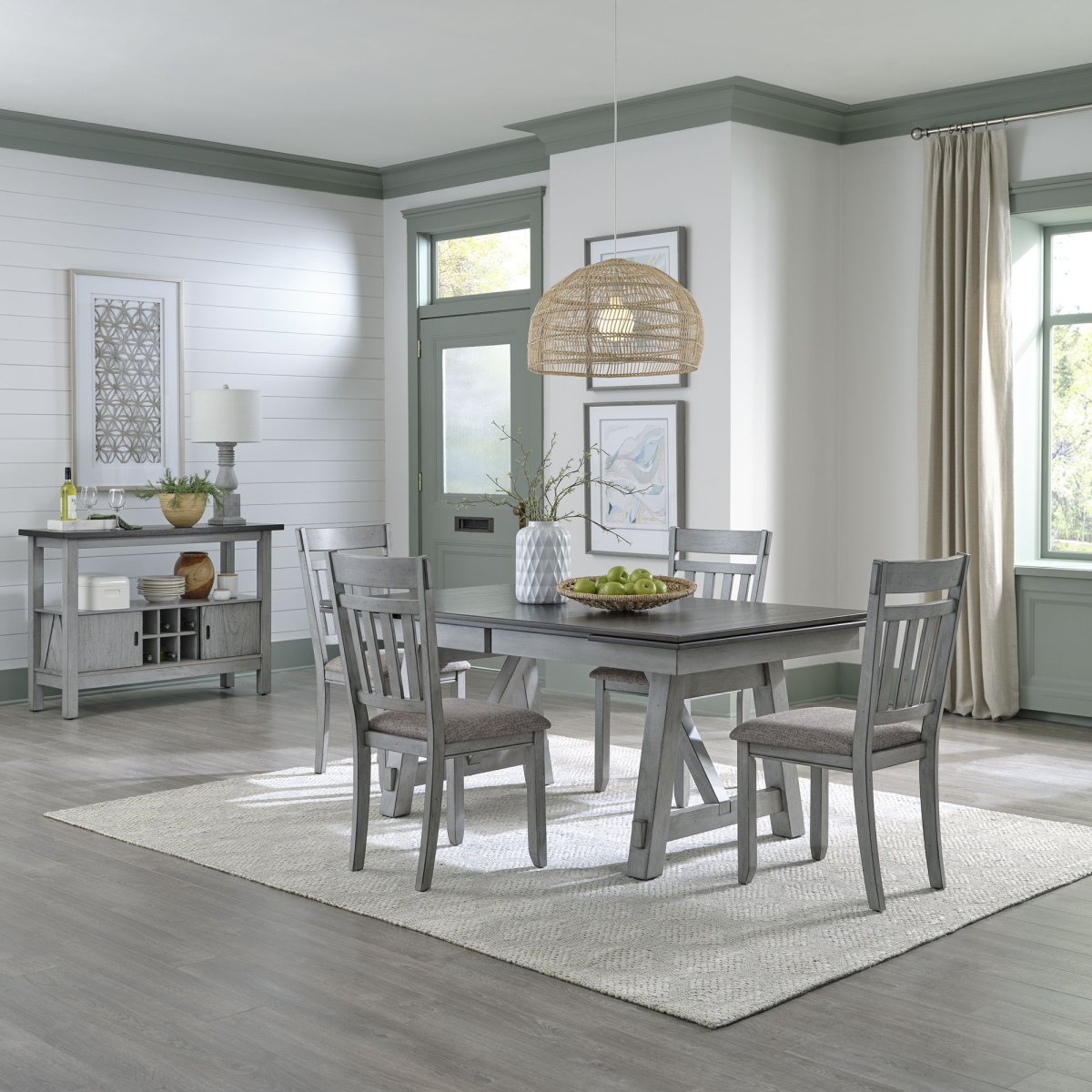 Newport - Trestle Table Set 5 Piece Dining Room Sets by Liberty Furniture - Walls Furniture & Mattress