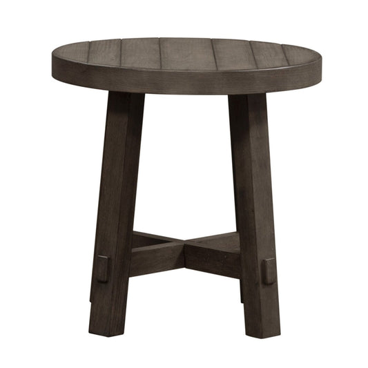 Modern Farmhouse - Splay Leg Round End Table End Tables by Liberty Furniture - Walls Furniture & Mattress