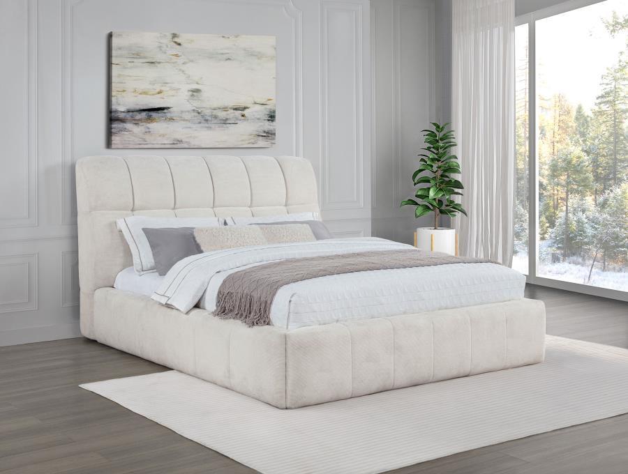 Nollet - Upholstered Platform Bed Upholstered Beds by Coaster Fine Furniture - Walls Furniture & Mattress