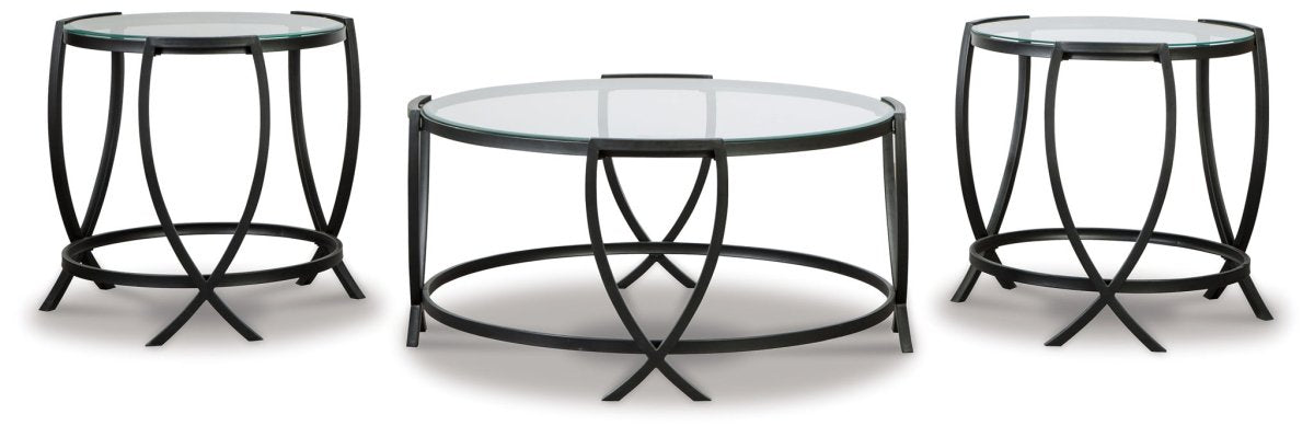 Tarrin - Occasional Table Set (Set of 3) - Black Table Sets by Signature Design by Ashley® - Walls Furniture & Mattress
