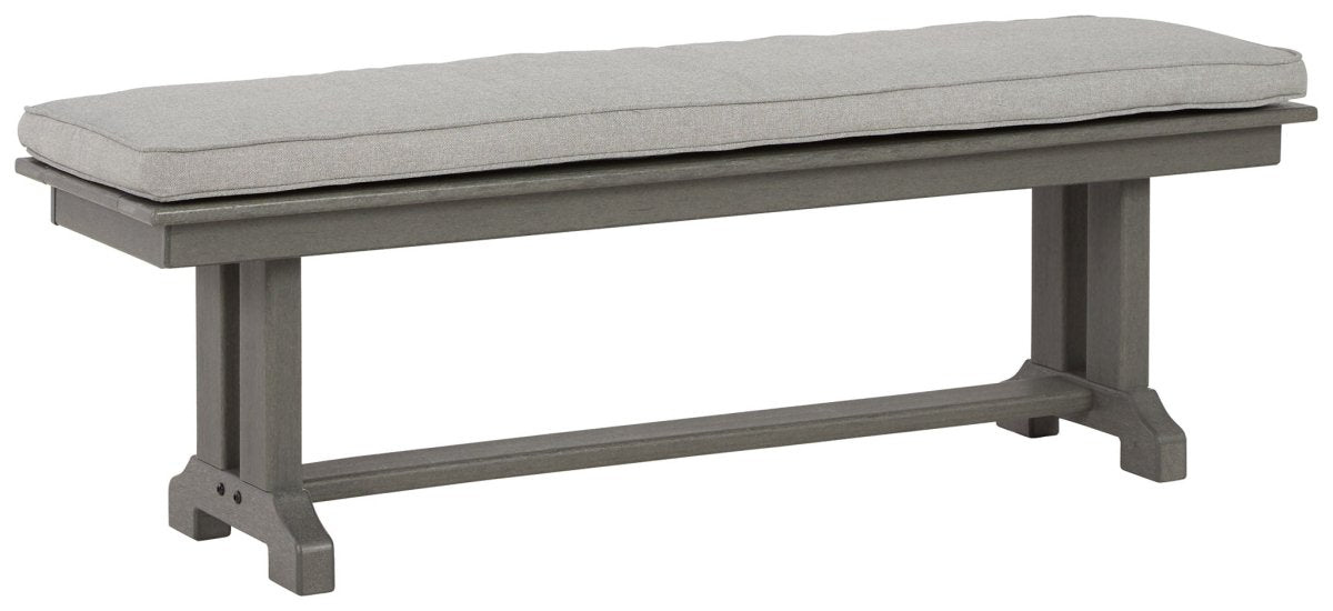 Visola - Bench with Cushion - Gray Benches by Signature Design by Ashley® - Walls Furniture & Mattress
