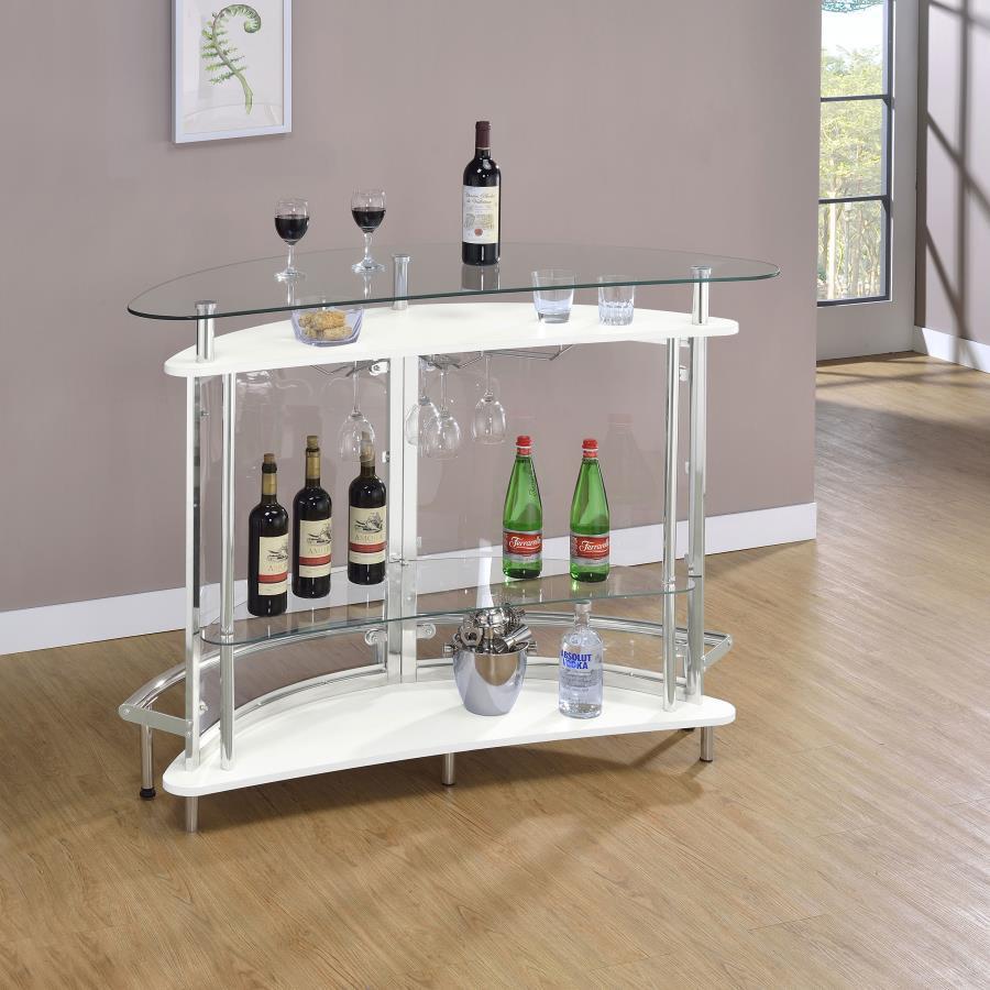 Amarillo - Freestanding Glass Top Home Bar Wine Cabinet Wine Cabinets by CoasterEssence - Walls Furniture & Mattress