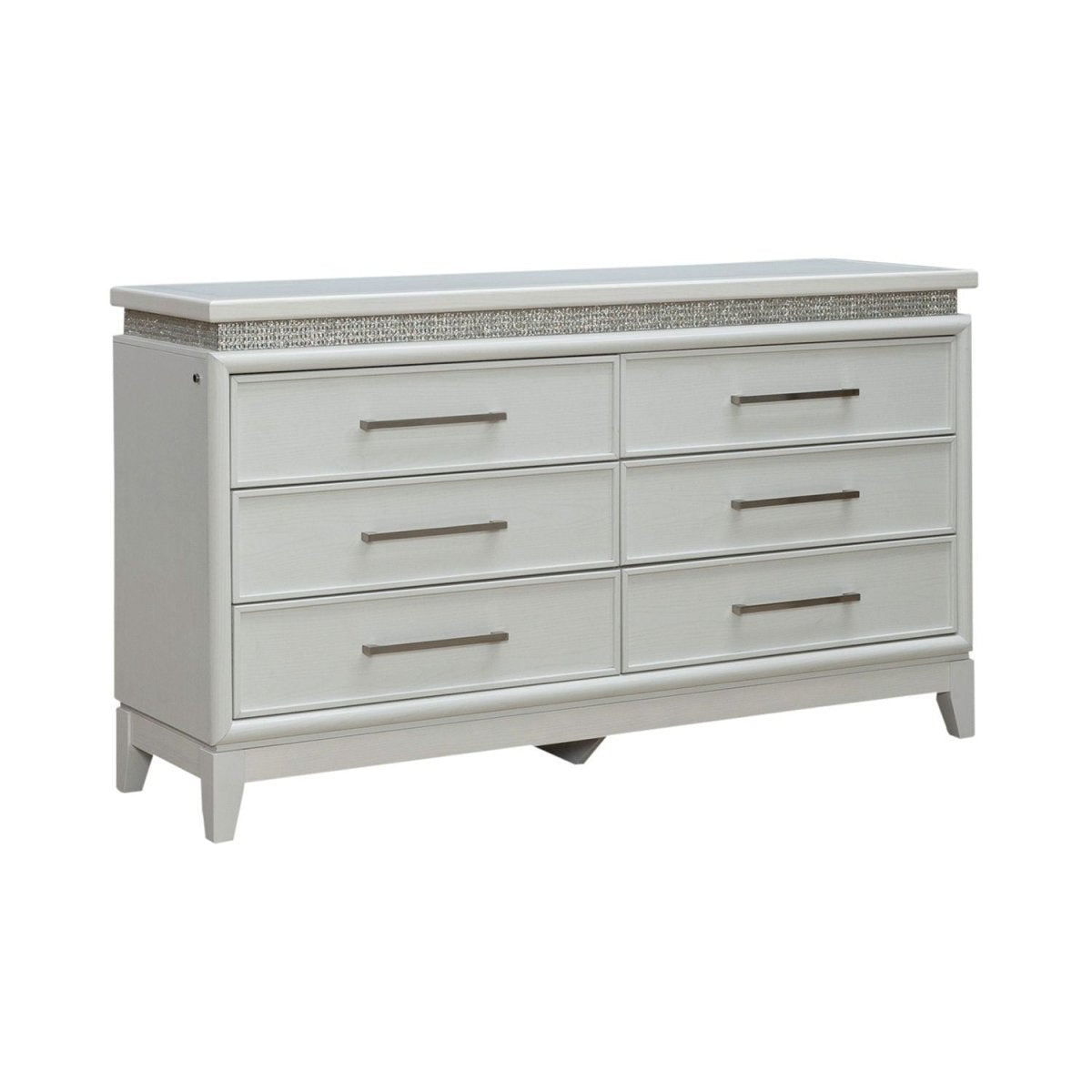 Reflections - 6 Drawer Dresser With Lights - White Dressers by Liberty Furniture - Walls Furniture & Mattress