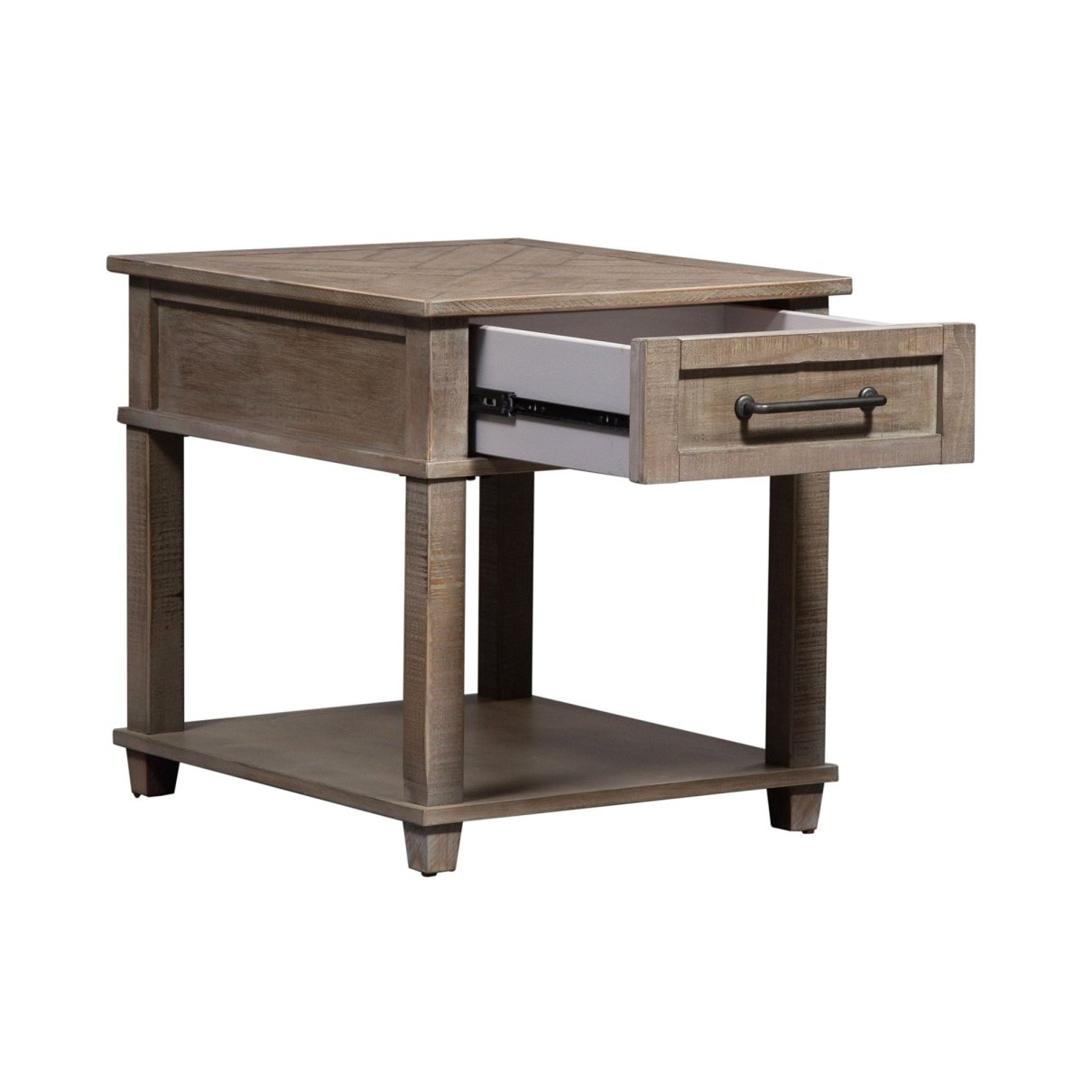 Parkland Falls - Rectangular End Table - Light Brown End Tables by Liberty Furniture - Walls Furniture & Mattress
