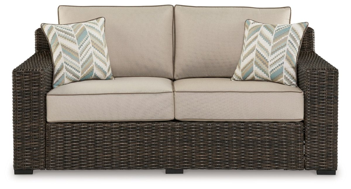 Coastline Bay - Loveseat W/Cushion - Brown Loveseats by Signature Design by Ashley® - Walls Furniture & Mattress