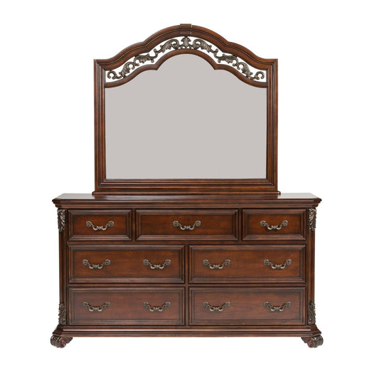 Messina Estates - Dresser & Mirror - Dark Brown Dresser & Mirror by Liberty Furniture - Walls Furniture & Mattress