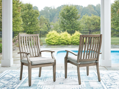 Rainier Ranch - Arm Chair With Cushion (Set of 2) - Brown / Beige Chair Sets by Signature Design by Ashley® - Walls Furniture & Mattress