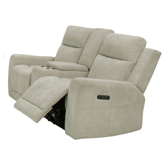 Kennett - Chenille Upholstered Power Reclining Loveseat - Ivory Reclining Loveseats by Coaster Fine Furniture - Walls Furniture & Mattress