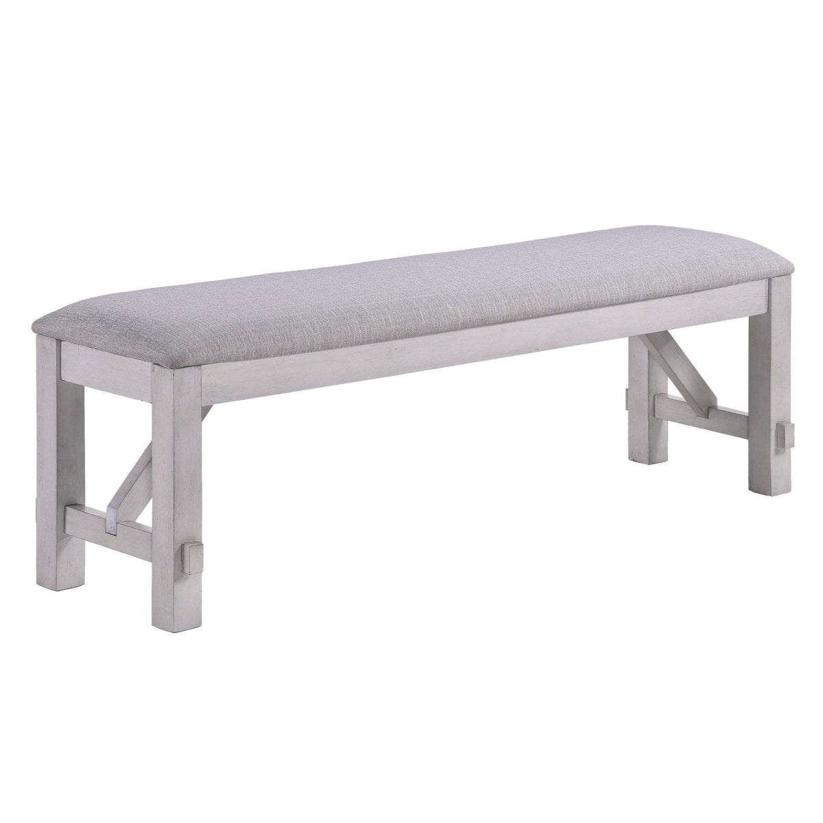 Maisie - Bench - White Upholstered Benches by New Classic - Walls Furniture & Mattress