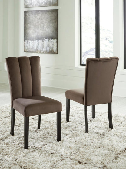 Jeshina - Dining Upholstered Side Chair (Set of 2) - Mocha Chair Sets by Signature Design by Ashley® - Walls Furniture & Mattress