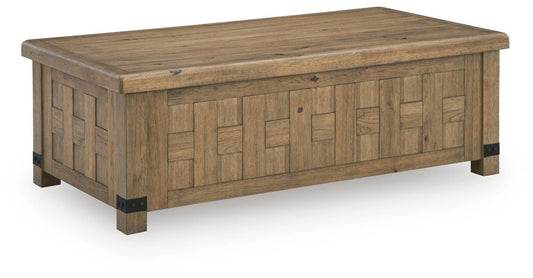 Ridgester - Lift Top Cocktail Table - Light Brown Cocktail Tables by Signature Design by Ashley® - Walls Furniture & Mattress