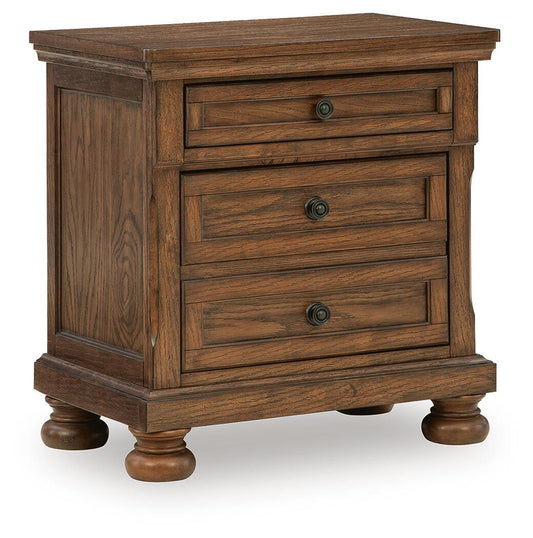 Zackaryn - Two Drawer Night Stand - Warm Brown Accent Nightstands by Signature Design by Ashley® - Walls Furniture & Mattress