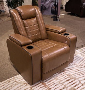 Gruaro - Power Recliner With Adjustable Headrest - Amber Reclining Chairs by Signature Design by Ashley® - Walls Furniture & Mattress