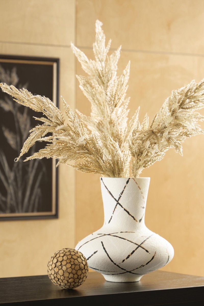 Brockford - Vase - Cream / Black / Brown Vases & Jars by Signature Design by Ashley® - Walls Furniture & Mattress