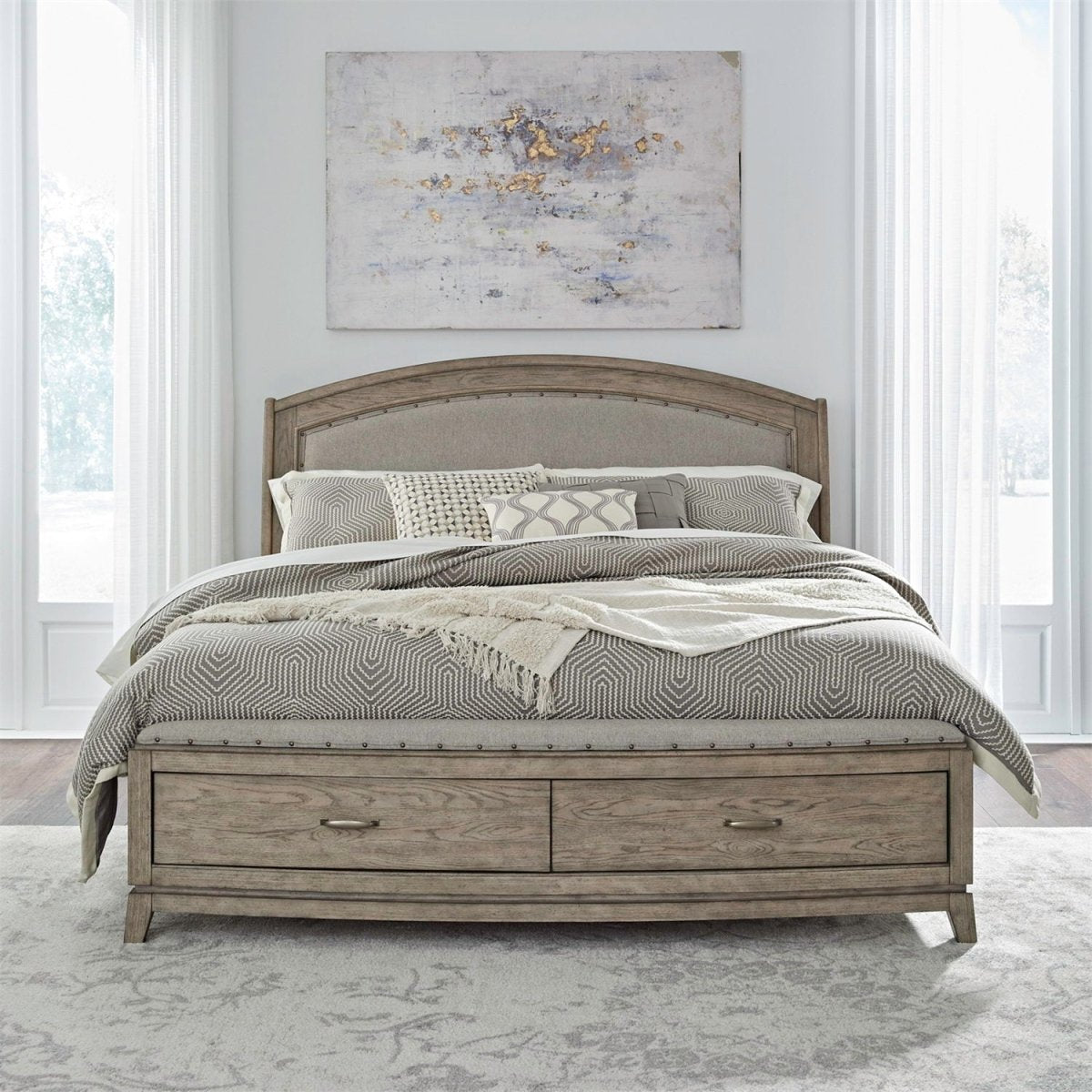 Avalon - Upholstered Storage Bed Storage Beds by Liberty Furniture - Walls Furniture & Mattress