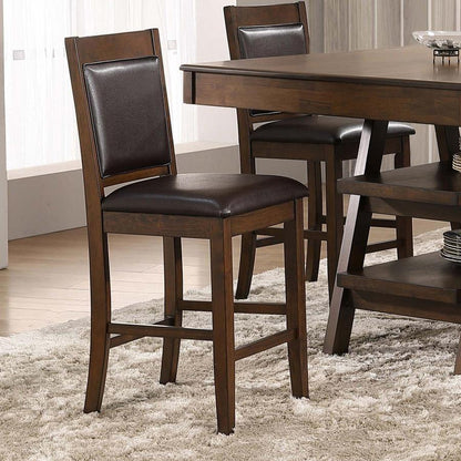 Dewey - Upholstered Counter Chair (Set of 2) - Walnut Stool Sets by CoasterEssence - Walls Furniture & Mattress