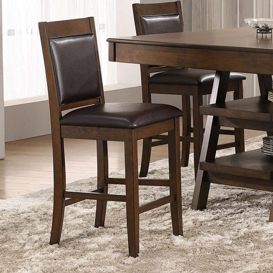 Dewey - Upholstered Counter Chair (Set of 2) - Walnut Stool Sets by CoasterEssence - Walls Furniture & Mattress
