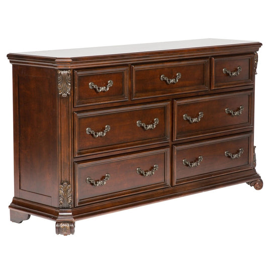 Messina Estates - 7 Drawer Dresser - Dark Brown Dressers by Liberty Furniture - Walls Furniture & Mattress