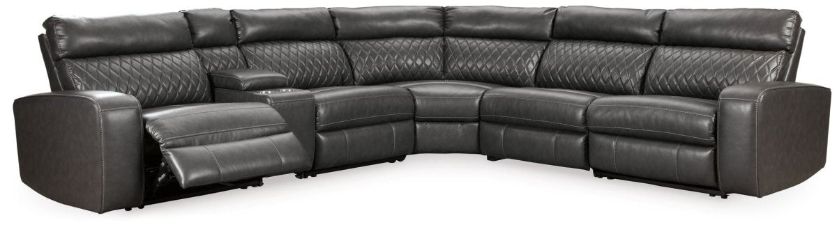 Samperstone - Power Reclining Sectional Reclining Sectionals by Signature Design by Ashley® - Walls Furniture & Mattress
