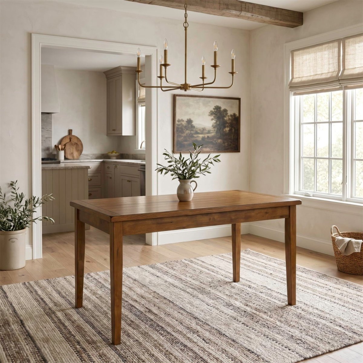 Treasures - Rectangular Leg Dining Table - Rustic Oak Dining Tables by Liberty Furniture - Walls Furniture & Mattress