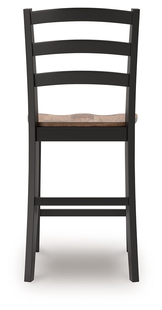 Wildenauer - Barstool (Set of 2) - Brown / Black Stool Sets by Signature Design by Ashley® - Walls Furniture & Mattress