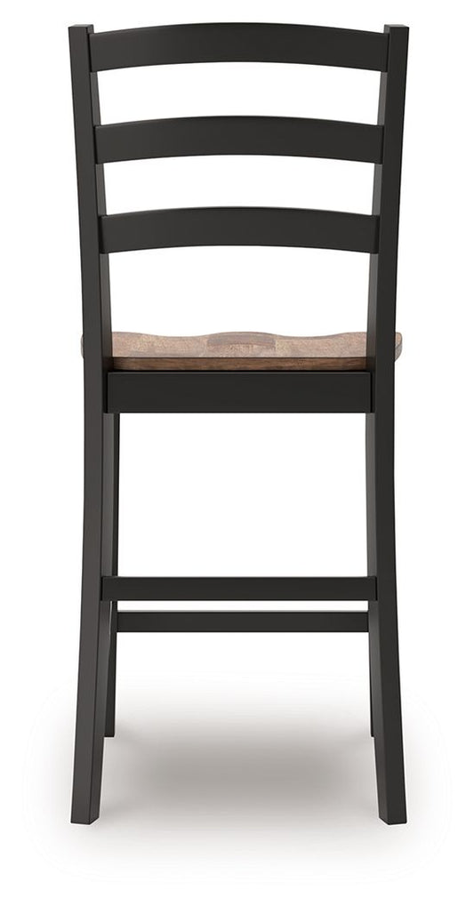 Wildenauer - Barstool (Set of 2) - Brown / Black Stool Sets by Signature Design by Ashley® - Walls Furniture & Mattress
