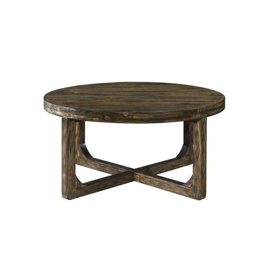 Kerby - Round Coffee Table - Dark Brown Coffee Tables by New Classic - Walls Furniture & Mattress