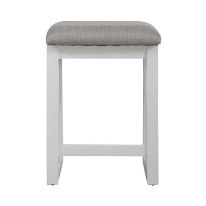 Palmetto Heights - Upholstered Console Stool - White Counter Height (24" - 27") by Liberty Furniture - Walls Furniture & Mattress