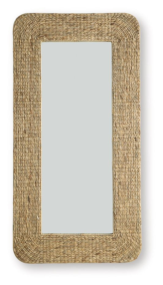 Norigan - Natural - Floor Mirror Floor Mirrors by Signature Design by Ashley® - Walls Furniture & Mattress