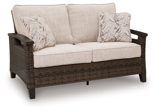 Monterey Point - Loveseat With Cushion - Dark Brown Loveseats by Signature Design by Ashley® - Walls Furniture & Mattress