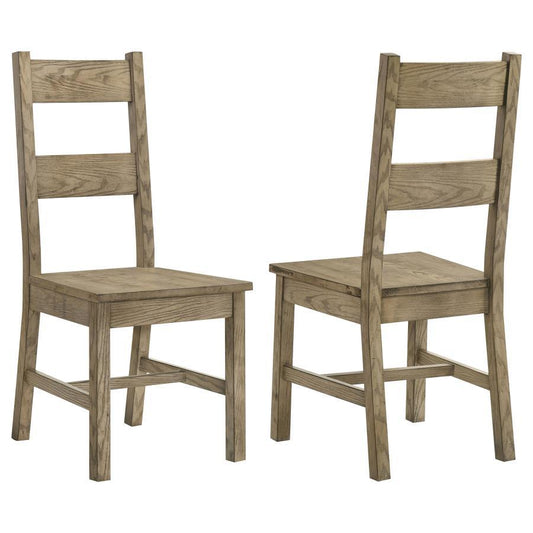 Cardova - Solid Wood Dining Side Chair (Set of 2) - Vineyard Oak Chair Sets by Coaster Fine Furniture - Walls Furniture & Mattress