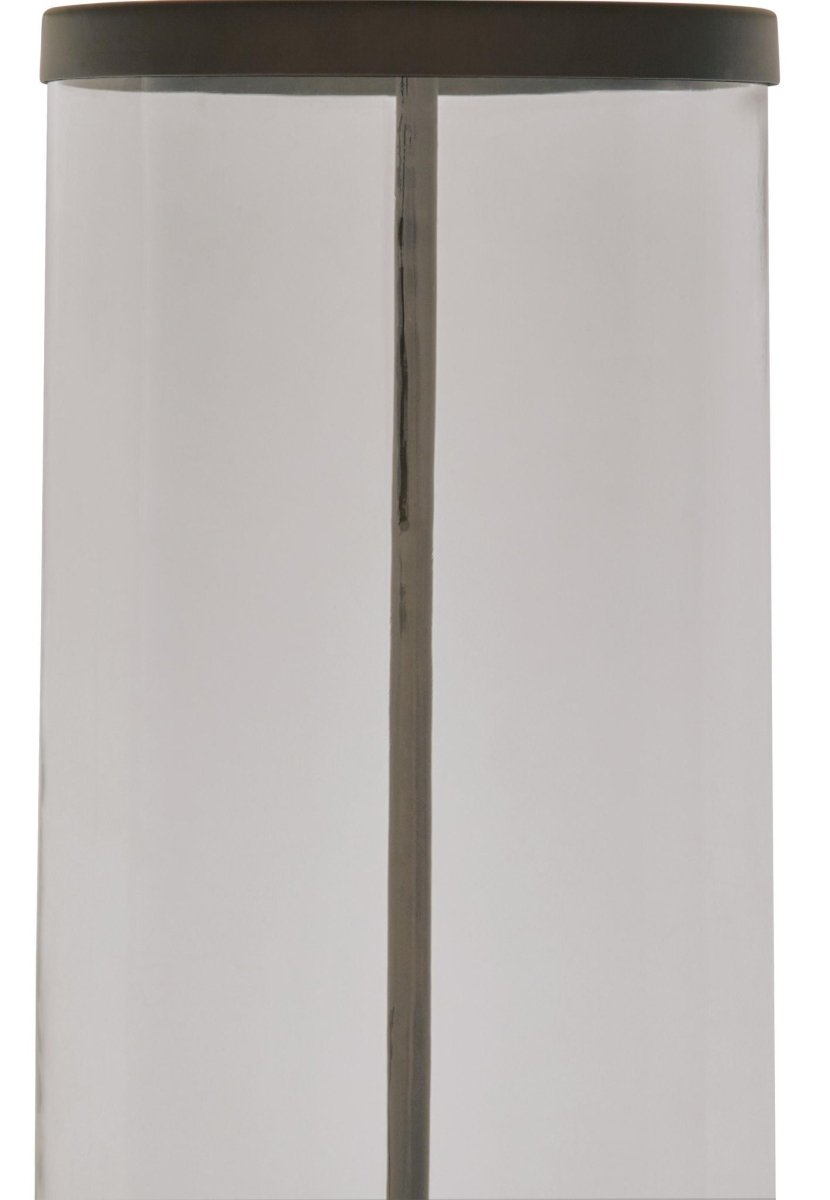 Junrow - Glass Table Lamp - Clear / Brown Table Lamps by Signature Design by Ashley® - Walls Furniture & Mattress