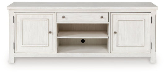 Robbinsdale - Antique White - Extra Large TV Stand TV Stands by Signature Design by Ashley® - Walls Furniture & Mattress