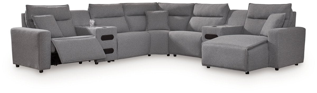 Modmax II - Reclining Sectional - Salt And Pepper Reclining Sectionals by Signature Design by Ashley® - Walls Furniture & Mattress
