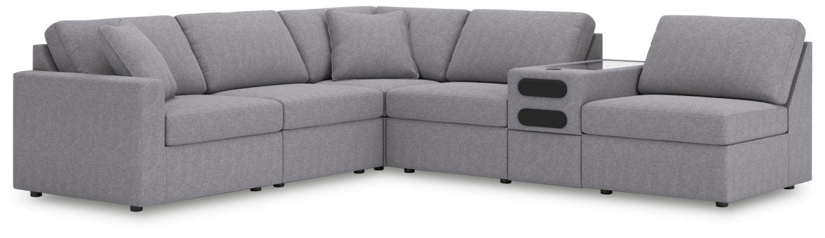 Modmax - Sectional - Granite Stationary Sectionals by Signature Design by Ashley® - Walls Furniture & Mattress
