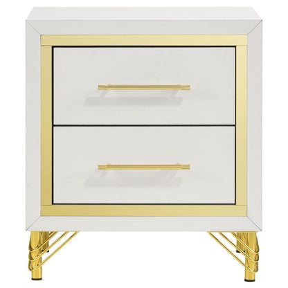 Lucia - 2 - Drawer Nightstand - White Accent Nightstands by Coaster Fine Furniture - Walls Furniture & Mattress