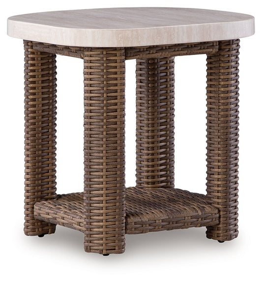 Dolan Creek - Square End Table - Beige / Brown End Tables by Signature Design by Ashley® - Walls Furniture & Mattress